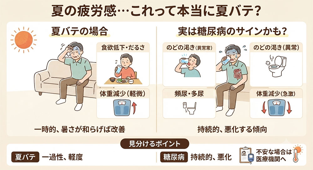 夏バテと思ったら糖尿病？～見逃したくないサイン～