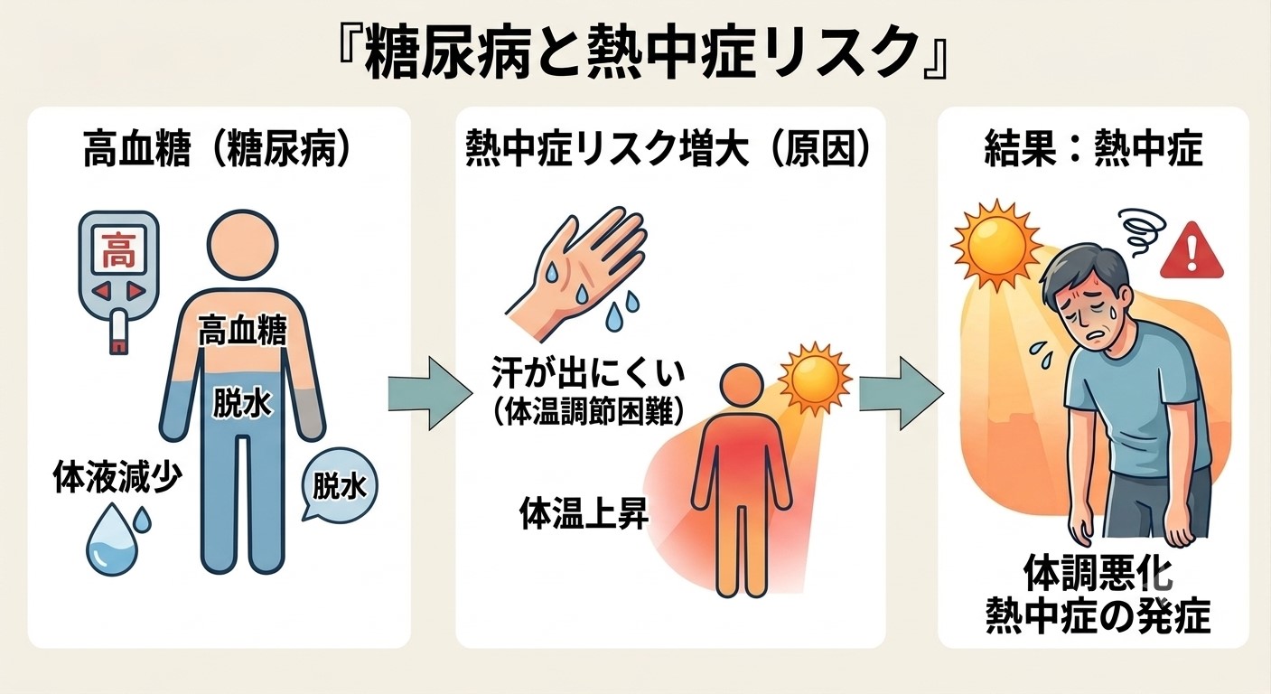 熱中症と糖尿病の関係～夏の脱水にご注意ください～