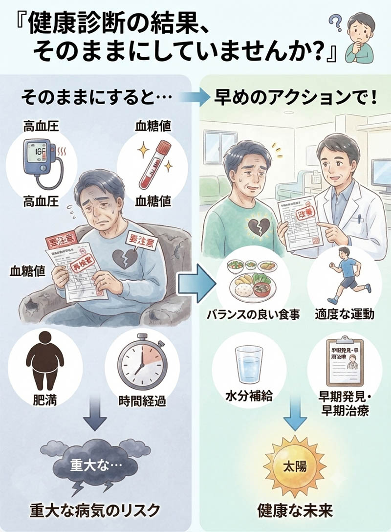 健康診断の結果、そのままにしていませんか？