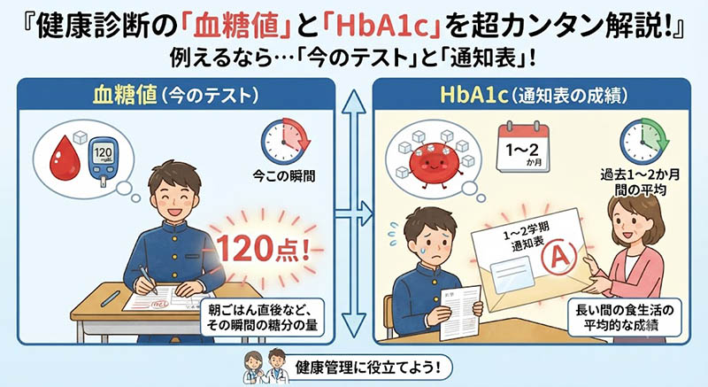 HbA1cってなに？血糖値との違いをご存じですか？