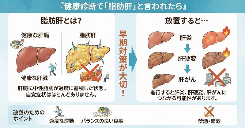 健康診断で脂肪肝と言われたら